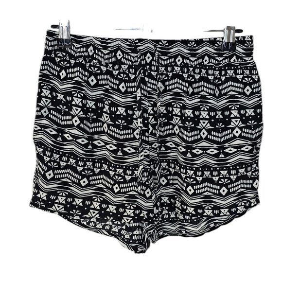 Garage Womens Tie Waist Aztec Short, Black, White, Lightweight, Size XS - Picture 1 of 5